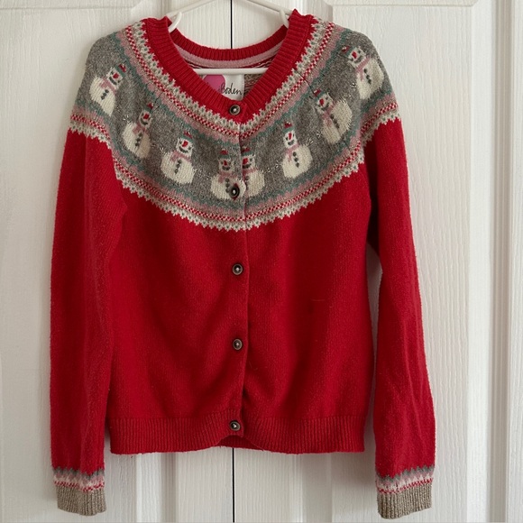 Mini Boden Christmas Cardigan 7-8y - Picture 1 of 5
